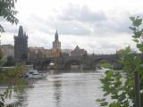 preciosa vista del Puente de Carlos desde la Ciudad Pequeña